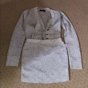 Silver shimmery set